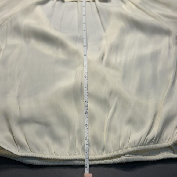 A New Day Shirt Womens XS White Ruffle Wrap Long Bell Sleeve Blouse Top - Picture 15 of 15